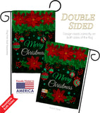 Poinsettia Ornaments - Christmas Winter Vertical Impressions Decorative Flags HG137307 Made In USA