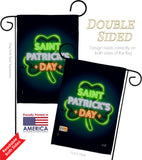 Saint Pat Neon - Christmas Winter Vertical Impressions Decorative Flags HG137313 Made In USA