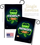 Saint Pat Neon - Christmas Winter Vertical Impressions Decorative Flags HG137313 Made In USA