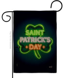 Saint Pat Neon - Christmas Winter Vertical Impressions Decorative Flags HG137313 Made In USA