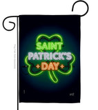 Saint Pat Neon - Christmas Winter Vertical Impressions Decorative Flags HG137313 Made In USA