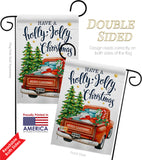 Holly Jolly Christmas - Christmas Winter Vertical Impressions Decorative Flags HG137332 Made In USA