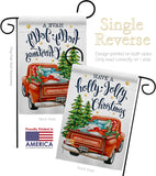 Holly Jolly Christmas - Christmas Winter Vertical Impressions Decorative Flags HG137332 Made In USA