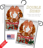 Pine Cone Wreath - Christmas Winter Vertical Impressions Decorative Flags HG190015 Made In USA