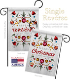 Ornament Arrangement - Christmas Winter Vertical Impressions Decorative Flags HG190018 Made In USA