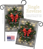 Lightful Merry Christmas - Christmas Winter Vertical Impressions Decorative Flags HG191049 Made In USA