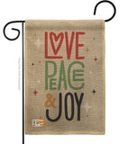 Love Peace & Joy - Christmas Winter Vertical Impressions Decorative Flags HG192050 Made In USA