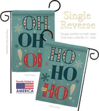 Ho Ho Ho - Christmas Winter Vertical Impressions Decorative Flags HG192051 Made In USA