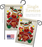 Santa Santa Stop Here - Christmas Winter Vertical Impressions Decorative Flags HG192052 Made In USA