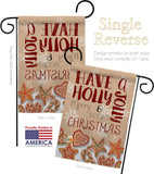 Have A Holly Jolly - Christmas Winter Vertical Impressions Decorative Flags HG192128 Made In USA