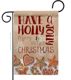 Have A Holly Jolly - Christmas Winter Vertical Impressions Decorative Flags HG192128 Made In USA