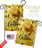 Golden Christmas - Christmas Winter Vertical Impressions Decorative Flags HG192250 Made In USA
