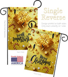 Golden Christmas - Christmas Winter Vertical Impressions Decorative Flags HG192250 Made In USA