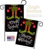 Elf Happy Holidays - Christmas Winter Vertical Impressions Decorative Flags HG192307 Made In USA