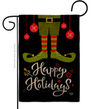 Elf Happy Holidays - Christmas Winter Vertical Impressions Decorative Flags HG192307 Made In USA