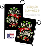 Believe The Magic - Christmas Winter Vertical Impressions Decorative Flags HG192359 Made In USA