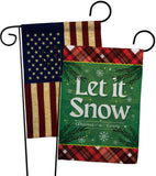 Christmas Snow - Christmas Winter Vertical Impressions Decorative Flags HG120281 Made In USA