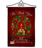 We Wish You - Christmas Winter Vertical Impressions Decorative Flags HG114003 Made In USA