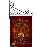 We Wish You - Christmas Winter Vertical Impressions Decorative Flags HG114003 Made In USA