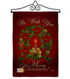 We Wish You - Christmas Winter Vertical Impressions Decorative Flags HG114003 Made In USA