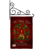 We Wish You - Christmas Winter Vertical Impressions Decorative Flags HG114003 Made In USA