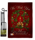 We Wish You - Christmas Winter Vertical Impressions Decorative Flags HG114003 Made In USA