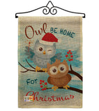 Owl Xmas - Christmas Winter Vertical Impressions Decorative Flags HG114004 Made In USA