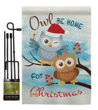 Owl Xmas - Christmas Winter Vertical Impressions Decorative Flags HG114004 Made In USA