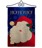 Santa Ho Ho Ho - Christmas Winter Vertical Impressions Decorative Flags HG114064 Made In USA