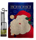 Santa Ho Ho Ho - Christmas Winter Vertical Impressions Decorative Flags HG114064 Made In USA