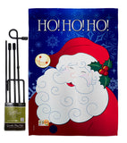 Santa Ho Ho Ho - Christmas Winter Vertical Impressions Decorative Flags HG114064 Made In USA