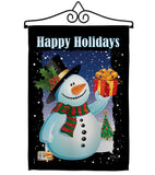 Holiday Snowman - Christmas Winter Vertical Impressions Decorative Flags HG114080 Made In USA