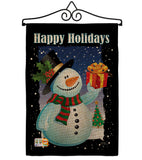 Holiday Snowman - Christmas Winter Vertical Impressions Decorative Flags HG114080 Made In USA