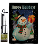Holiday Snowman - Christmas Winter Vertical Impressions Decorative Flags HG114080 Made In USA