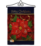 Poinsettia Love - Christmas Winter Vertical Impressions Decorative Flags HG114087 Made In USA