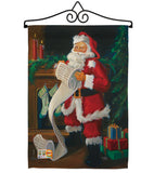 Santa's List - Christmas Winter Vertical Impressions Decorative Flags HG114088 Made In USA