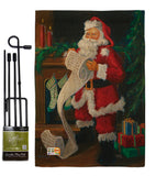 Santa's List - Christmas Winter Vertical Impressions Decorative Flags HG114088 Made In USA