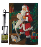 Santa's List - Christmas Winter Vertical Impressions Decorative Flags HG114088 Made In USA