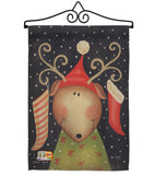 Reindeer - Christmas Winter Vertical Impressions Decorative Flags HG114093 Made In USA