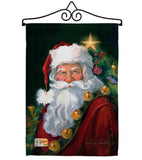 Santa Portrait - Christmas Winter Vertical Impressions Decorative Flags HG114095 Made In USA