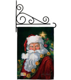 Santa Portrait - Christmas Winter Vertical Impressions Decorative Flags HG114095 Made In USA