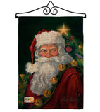 Santa Portrait - Christmas Winter Vertical Impressions Decorative Flags HG114095 Made In USA