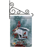 Christmas Cardinals - Christmas Winter Vertical Impressions Decorative Flags HG114096 Made In USA