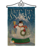 Snow Globe Snowman - Christmas Winter Vertical Impressions Decorative Flags HG114101 Made In USA