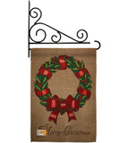 Wreath - Christmas Winter Vertical Impressions Decorative Flags HG114108 Made In USA