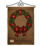 Wreath - Christmas Winter Vertical Impressions Decorative Flags HG114108 Made In USA