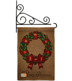 Wreath - Christmas Winter Vertical Impressions Decorative Flags HG114108 Made In USA