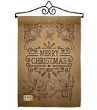 Merry Christmas Bells - Christmas Winter Vertical Impressions Decorative Flags HG114113 Made In USA