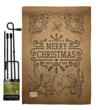 Merry Christmas Bells - Christmas Winter Vertical Impressions Decorative Flags HG114113 Made In USA