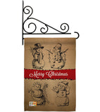 Snowman Fun - Christmas Winter Vertical Impressions Decorative Flags HG114114 Made In USA